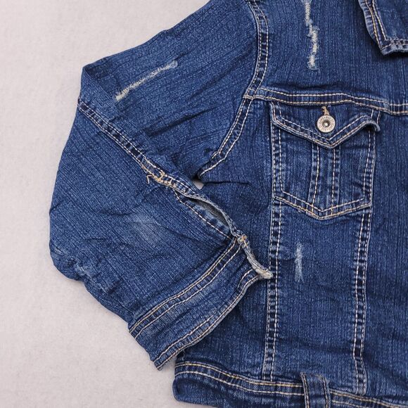 Rue 21 Casual Button Up Long Sleeve Denim Jean Jacket Womens Size XL Blue - Picture 4 of 10